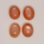 天然石＊ピーチムーンストーン　オーバル　カボション＊ルース　29 ct 　4個