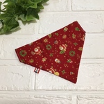 完成品🐶犬猫用バンダナM 首輪に通すだけのリバーシルスタイ　クリスマス柄