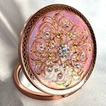 透かしパーツのコンパクトミラーPREMIUM magical pink