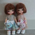 ドール用 くまうさぎ　ポシェット 2コセット