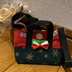 クリスマス　冬　犬猫用ミニショルダーバッグ