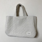 ＊SALE＊【バイアスレース×ブルーフラワー】マチ切り替えバッグ