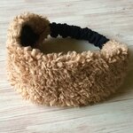 mi-chaaaaanさま専用ページ　キッズサイズ☆ファーヘアバンド（プードルファーのキャメル）2点セット