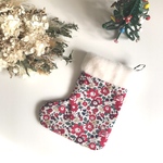 クリスマスお菓子ブーツ＊ホワイト＊liberty fabric