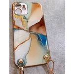 ストラップ付きシリコンスマホケース♡アルコールインクアート