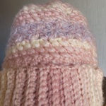 お花模様のニット帽