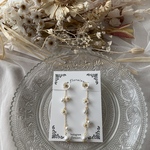 【ピアス】パール×ゆらゆらチェーン