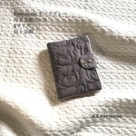 受注制作　Sサイズ　kumasan ダークグレー　母子手帳ケース  富士金梅１１号帆布　くま 　