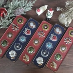 クッキー缶5本セット送料無料☆バター不使用‼☆クリスマスデザイン☆ワインレッドとネイビーの缶でお届け♡