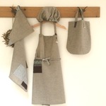 Tさまオーダー：キッズエプロンセット「Brown  × charcoal」