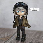 （受注制作）オビツ11服 カジュアルパイロット服 カーキ