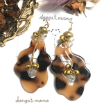 1点物☆540円☆うねうね大ぶりチャーム☆つぶつぶビーズのピアス/イヤリング