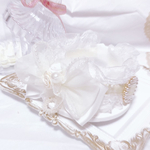 ラスト♡限定首輪💍ウェディングホワイト💍プリンセスパールリボン♡
