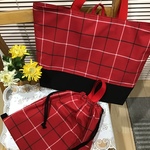 シンプル長〜く使えます❤️リュックにも出来る持ち手付き 、お着替え、体操服袋男の子女の子可愛い大きなチエック