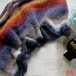 ★☆彡20031＊＊6a さまご予約専用☆彡野呂英作の段染め毛糸”シルクガーデン・ファイン” のCowl Neck Warmer 