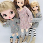 ドール用ネップ入りのニットワンピース