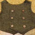 ダッフィーのウールスーツ風ベスト　モス