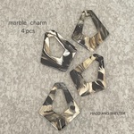 4pcs★earth marble charm（アクリル マーブル チャーム)