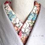 洗える刺繍半衿　線画パステル