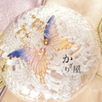 夕空と野の花色の蝶イヤリング（Earrings of  butterfly 〜Become a bird〜）