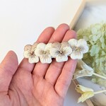 ビオラ刺繍《ナチュラル》バレッタ 