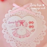 ♡両面ハートダイカットメッセージカード♡＊Rody＆Mary8枚入
