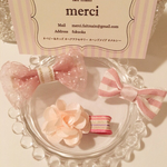 baby&kidsに♡ヘアクリップ3点セット(春ピンク)