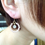 パールリングのイヤリング/ピアス