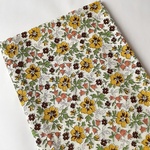 USAコットン 42cm x 23cm カットクロス 30-40s ヴィンテージ布　レトロ花柄 F133