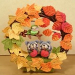 紅葉の森、アライグマさんからのメッセージ♪ 2wayリース