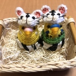 インコちゃん用♡トラさん帽子（ホワイト）