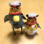 インコちゃん用獅子舞ちゃん帽子（グリーンマント）