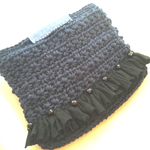 麻あみバック"navy&black"