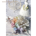  ＊七色の夢＊  お花のコサージュ　ヘアアクセサリー　パステルカラー(送料無料)