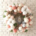 〈boboki様オーダー品〉毛糸のクリスマスリース(22cm)