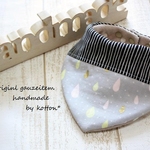 サイズ調節*８重ガーゼスタイ*balckストライプｘしずくゴールドラメ