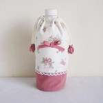 かわいい花柄ペットボトルカバー（ピンク）