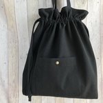 [再販] キュッと！巾着トートバッグ＊ブラック