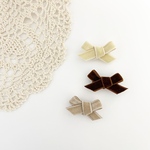 ［単品］mini velvet ribbon hair clip