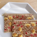 インド刺繍のミニファスナーポーチ