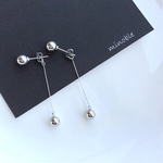 new▷W metalball  ピアス/ノンホールイヤリング  ＊受注製作＊B31