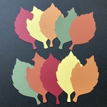 虫食い落ち葉入り♪ 秋の落ち葉　壁面飾り　100枚