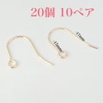 ピアスフック 20個 10ペア ピアスパーツ  サージカルステンレス ゴールド 