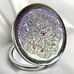 透かしパーツのコンパクトミラーPREMIUM sparkling wisteria 