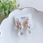 うるっとクリアベージュピアス/イヤリング サージカルステンレス nonoacs