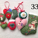 羊毛とフェルトのクリスマスオーナメント33