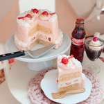 ミニチュア　フェイクスイーツ　ピンクチェリーケーキ