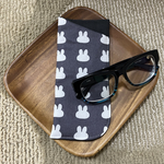 メガネケース👓【ラビットフェイス柄】ダークグレー