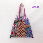 アジア♡な巾着BAG * ブロックプリント 2 
