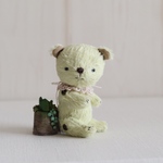 約9cm ミニテディベア パステルカラー グリーンクマさん